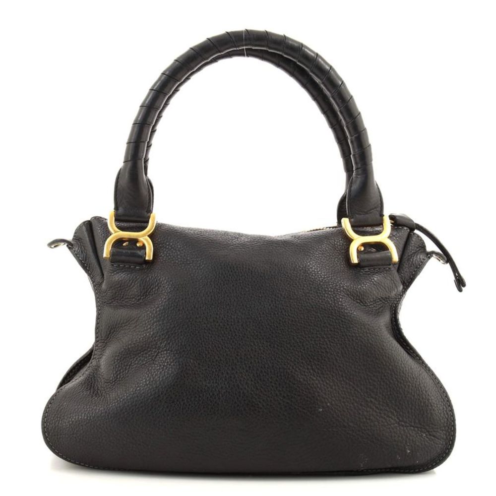 Chloe Marcie Satchel Leather Medium Black - Picture 3 of 8